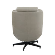 Piran Twilight Top Grain Leather Accent Chair with Swivel