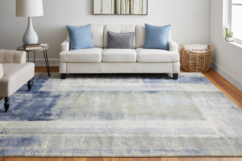 Clio Modern Abstract, Blue/Green/Ivory
