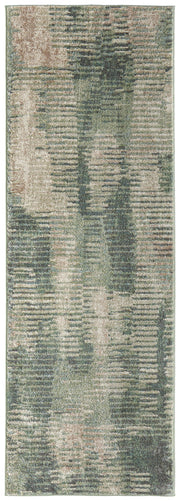 Eden Modern Abstract, Green/Ivory/Brown