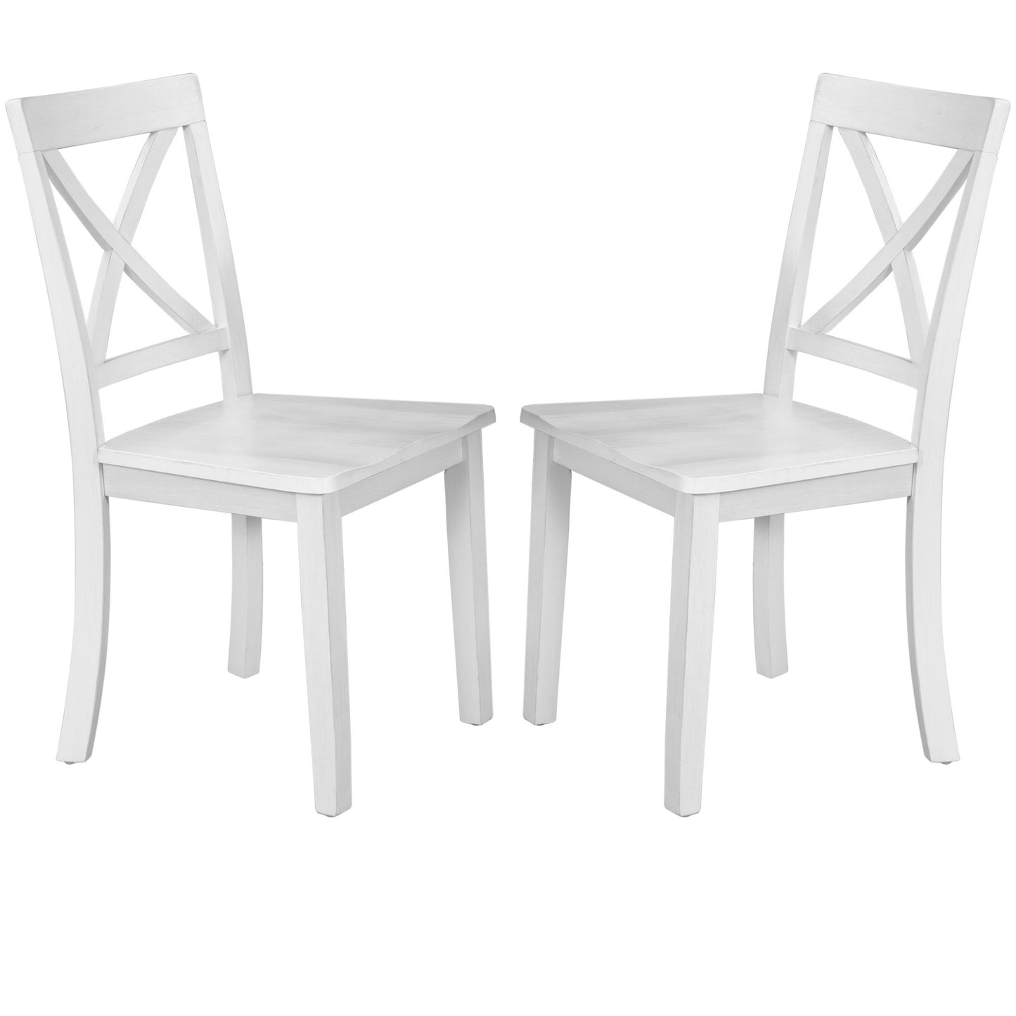 5 Pieces Dining Table And Chairs Set For 4 Persons, Kitchen Room Solid Wood Table With 4 Chairs