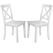5 Pieces Dining Table And Chairs Set For 4 Persons, Kitchen Room Solid Wood Table With 4 Chairs