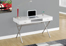 Switch Computer Desk For Home Office, Laptop, Storage Drawers, Glossy Contemporary &amp; Modern 3 image