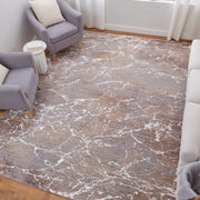 Pryor Modern Abstract, Taupe/Brown/White