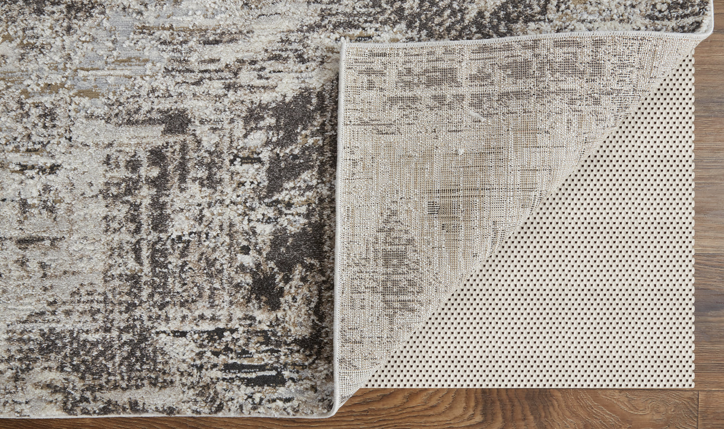 Vancouver Modern Abstract, Ivory/Gray/Brown