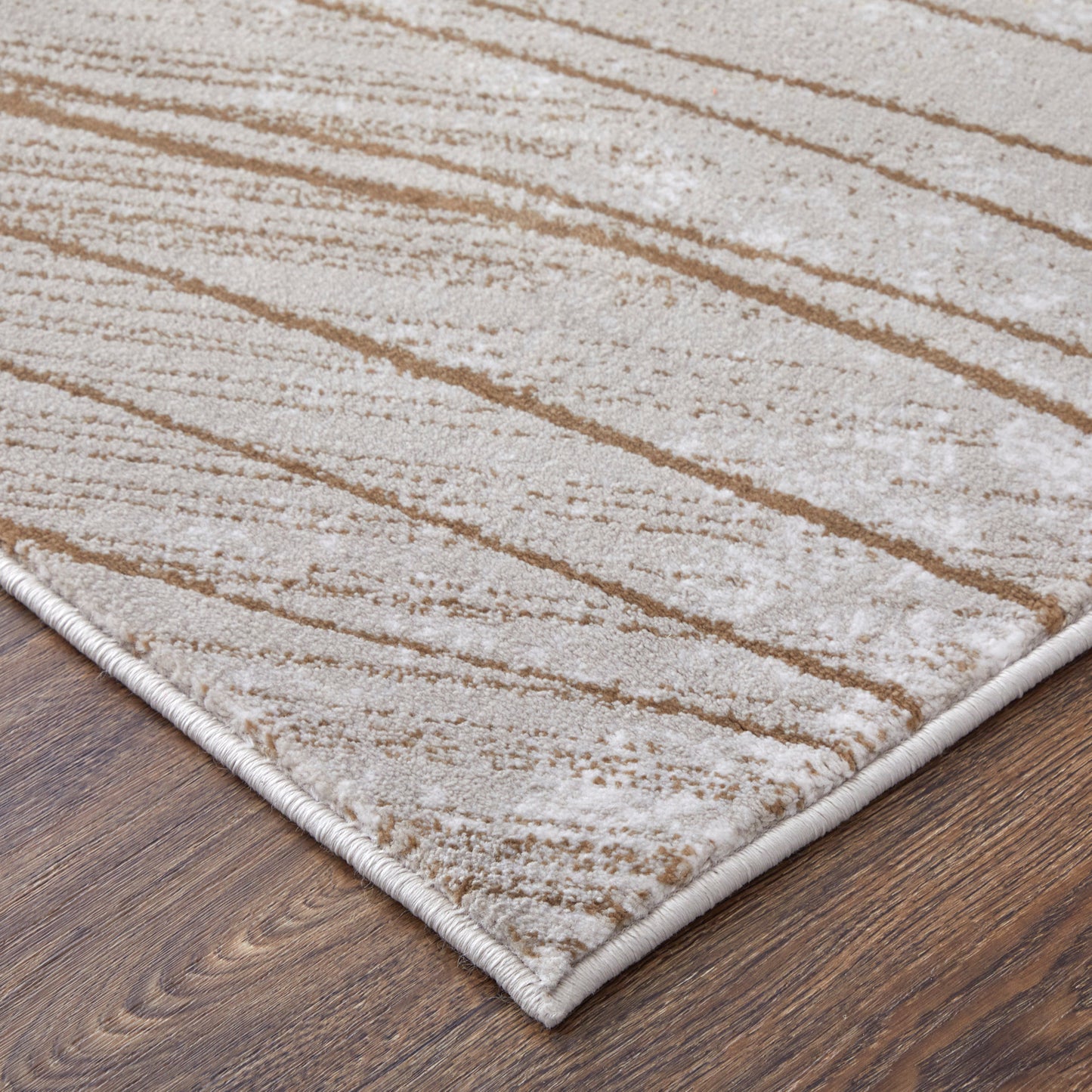 Waldor Modern Abstract, Taupe/Brown/Silver