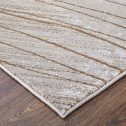 Waldor Modern Abstract, Taupe/Brown/Silver