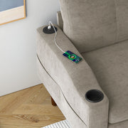 3 Seater Convertible Combination L Shaped Sofa With Footstools With Storage