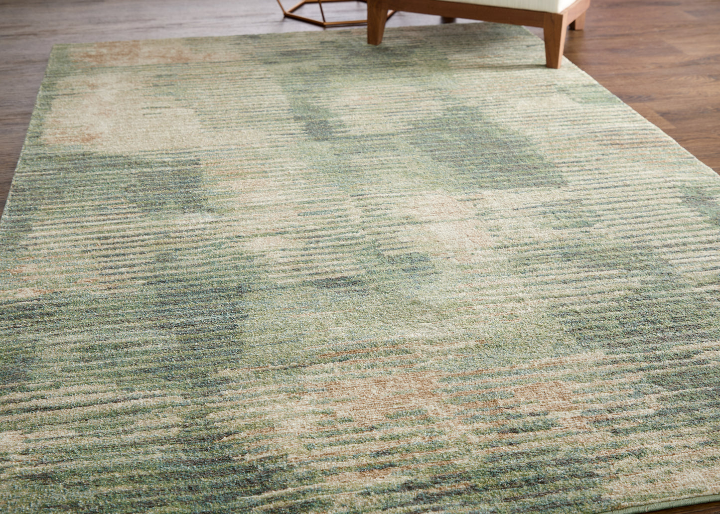 Eden Modern Abstract, Green/Ivory/Brown