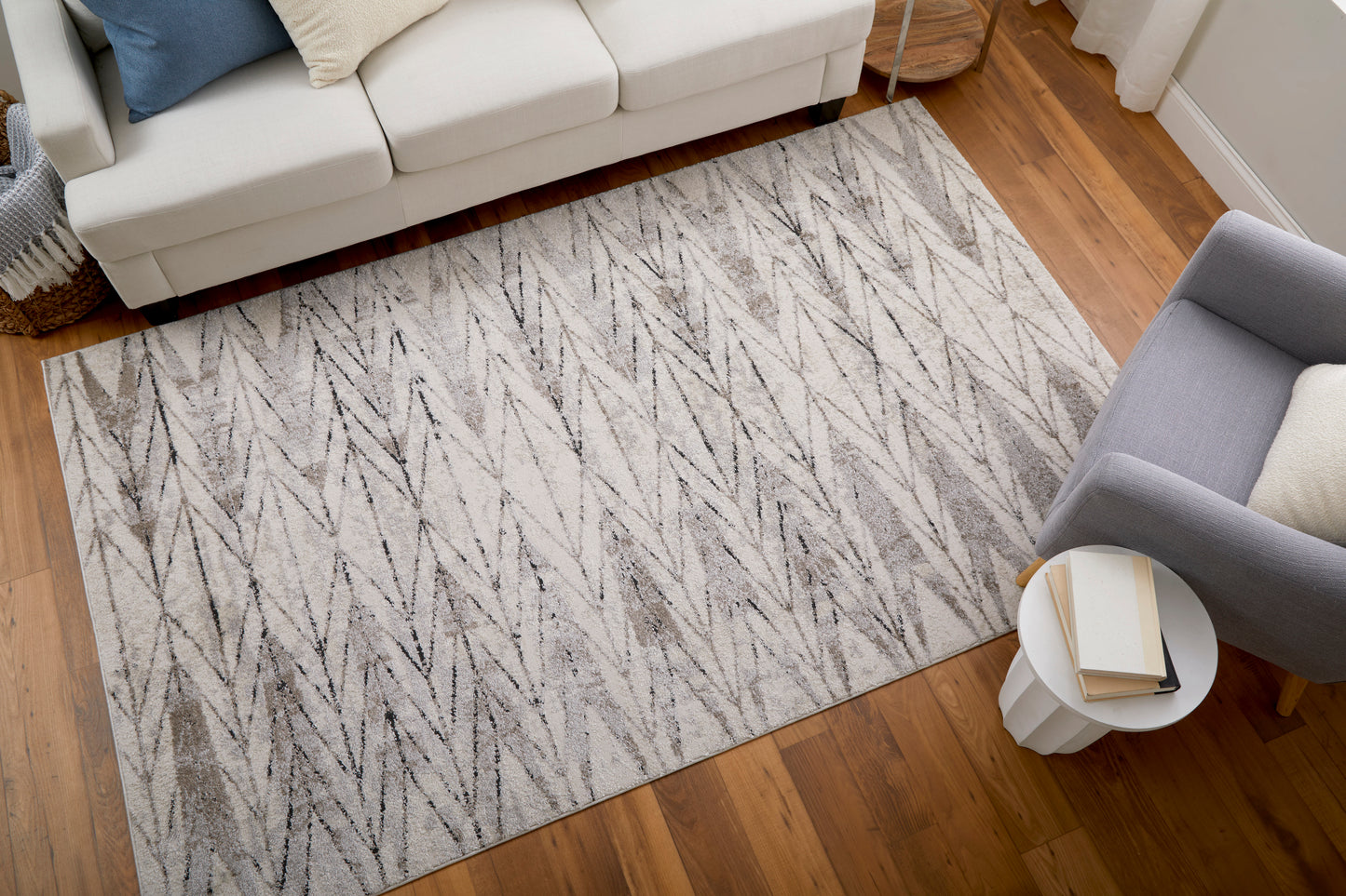 Vancouver Modern Geometric, Ivory/Tan/Brown
