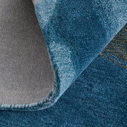 Kawai Modern Abstract, Blue/Gold/Gray