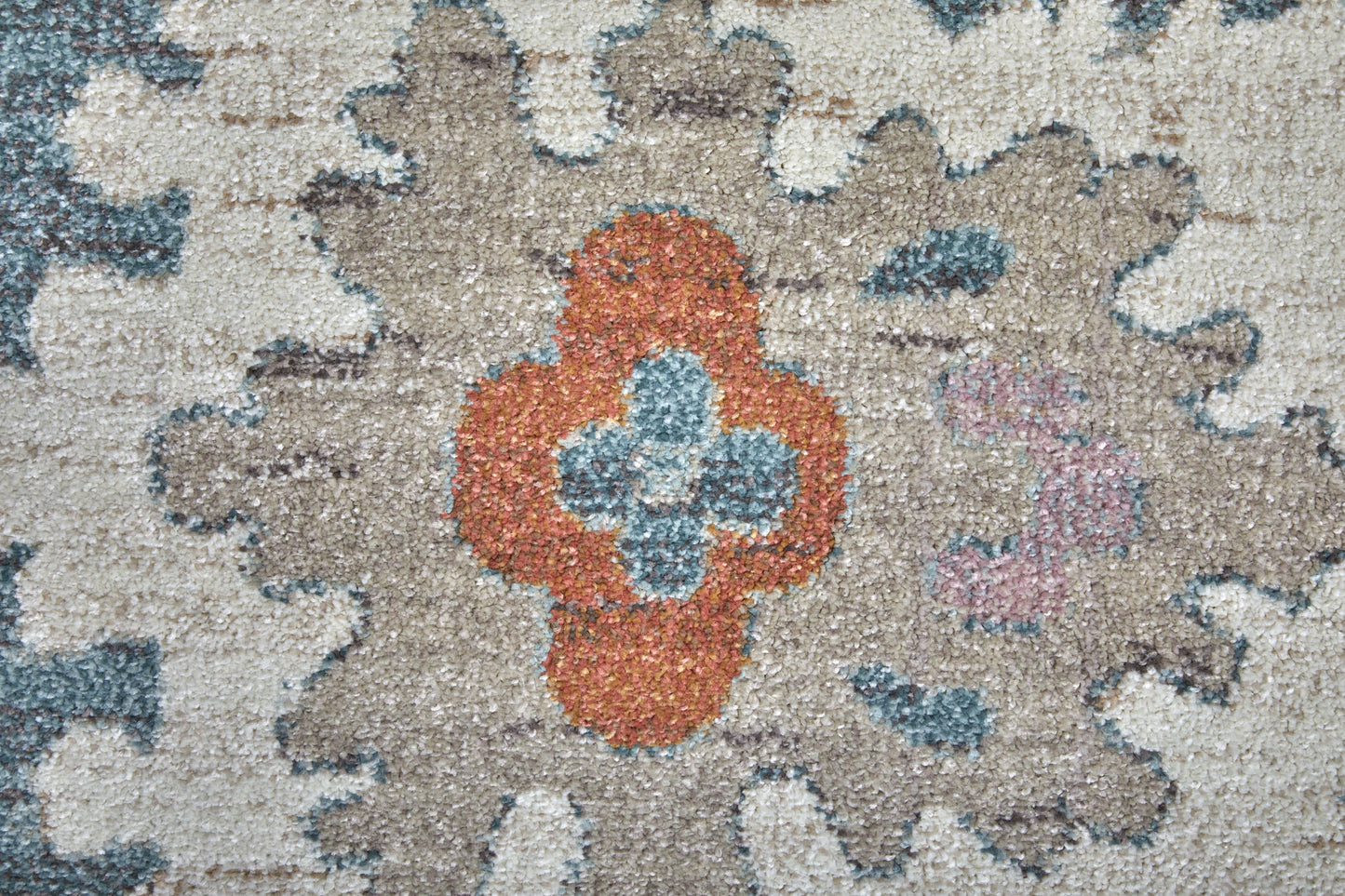Dartmouth Transitional Abstract, Blue/Ivory/Pink