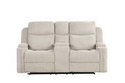 Galya - 3 Piece Living Room Set Sofa Loveseat Chair - Light Gray