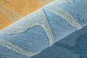 Kawai Modern Abstract, Blue/Gold/Gray