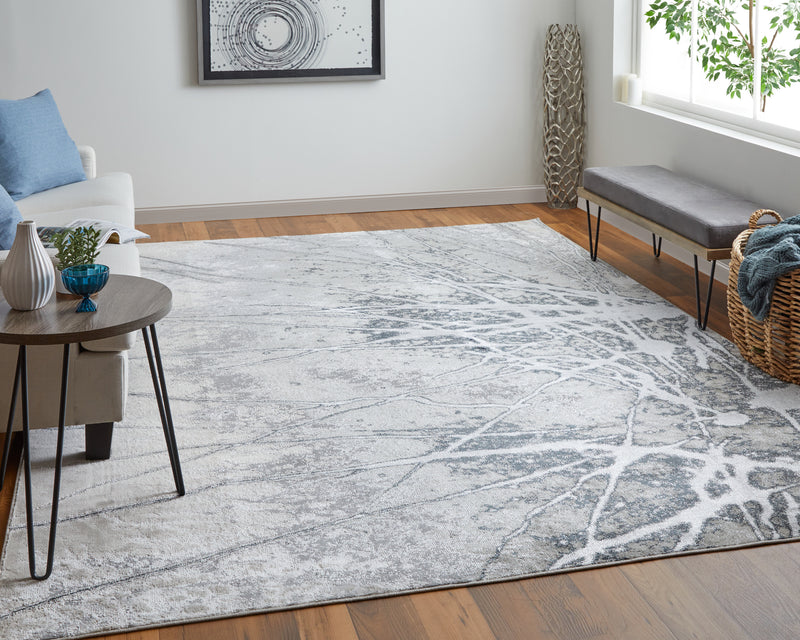 Astra Transitional Abstract, Gray/Silver/Ivory