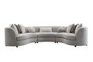 Switch Ivria - Boucle Sectional Sofa With 9 Pillows - Gray 3 image