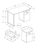 Switch Computer Desk, Home Office, Laptop, Left, Right Set-Up, Storage Drawers, Work, Contemporary, Modern 2 image