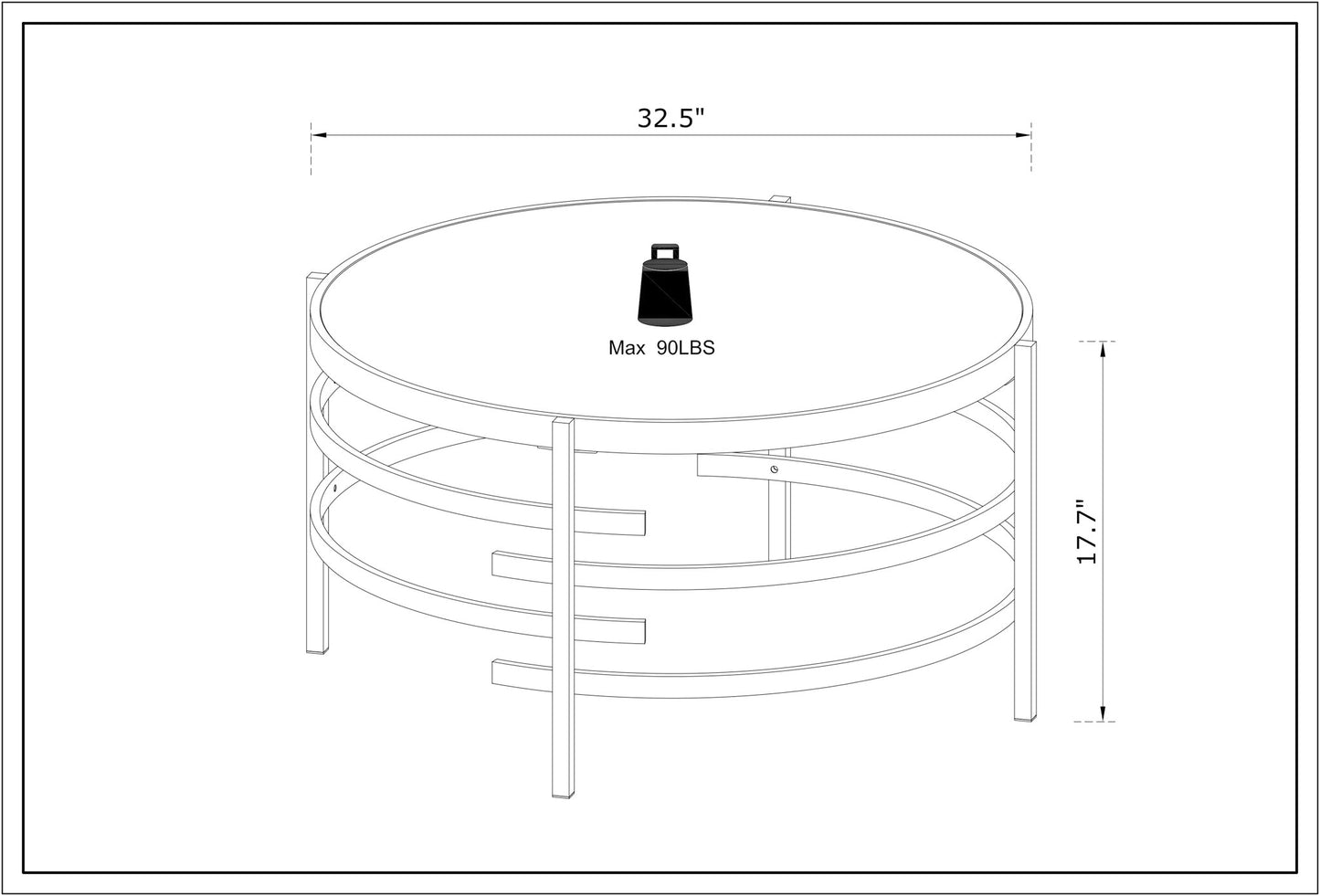 Elegant Round Table With Sintered Stone Top & Sturdy Metal Frame
