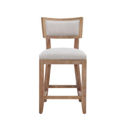 Upholstered Counter Height Bar Stools With Comfy Back (Set of 2)