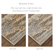 Parker Transitional Abstract, Tan/Ivory/Brown
