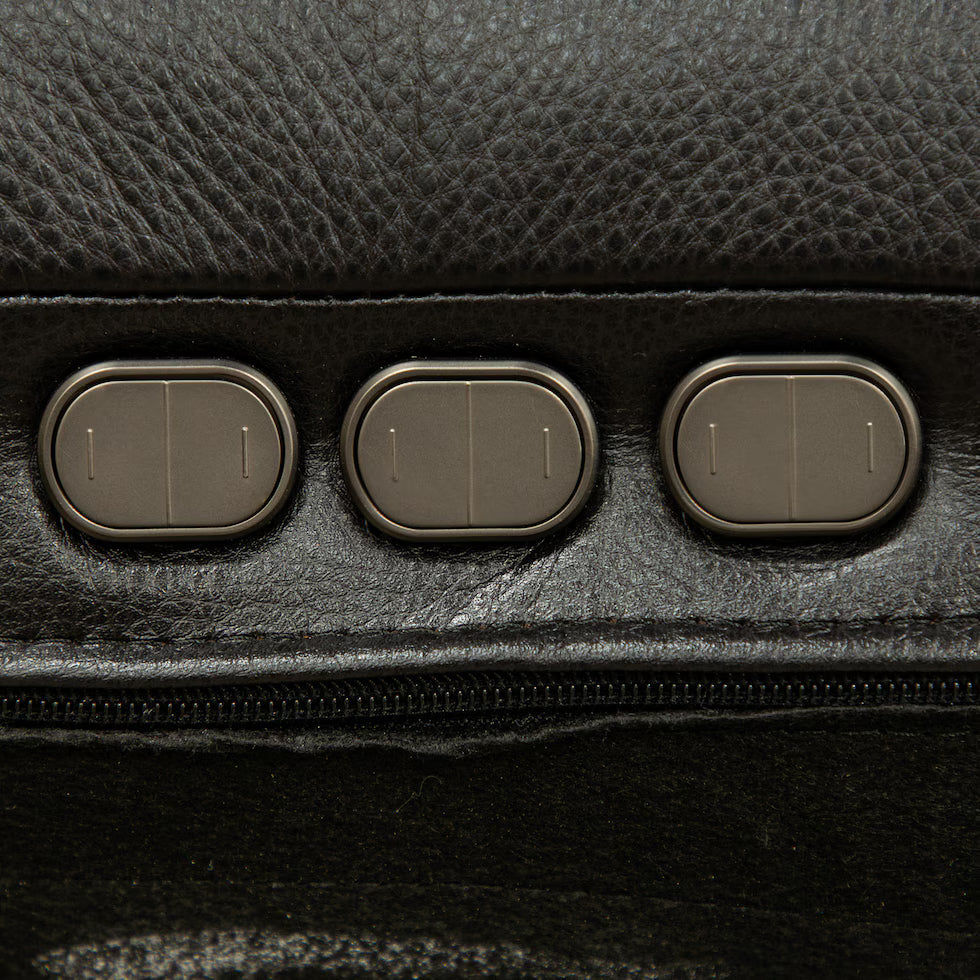 Summit Triple-Power 7-Piece Reclining Sectional with Modern  Sound and Two Consoles