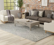 Belfort Traditional Floral & Botanical, Ivory/Gray