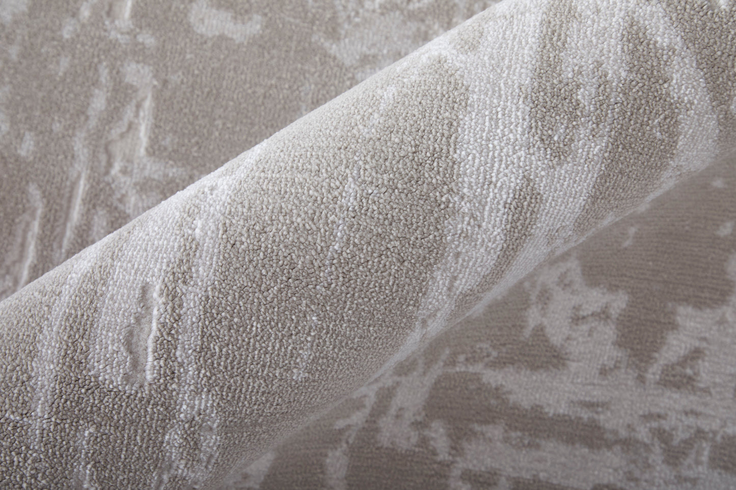 Prasad Modern Abstract, Ivory/Taupe/Silver