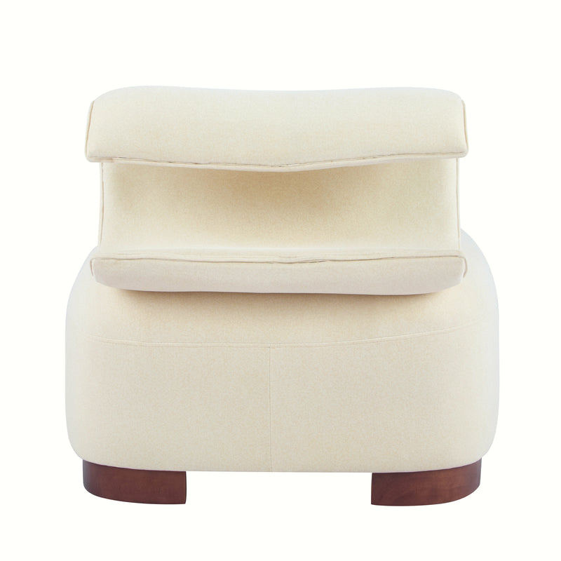Modern Beige Polyester Accent Chair for Living Room - Pet-Friendly, 330 lbs Weight Capacity, Stylish & Durable Design