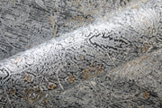 Sarrant Transitional Damask, Gray/Silver/Tan