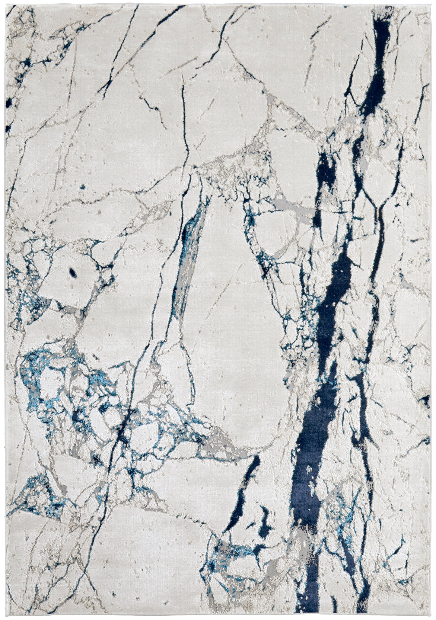 Indio Modern Abstract, Ivory/Blue/Black