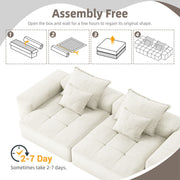 Modern Oversized Diy Combination Modular Sectional Sofa With Pillows