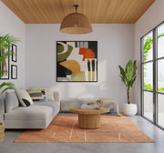 Agape Modern Abstract, Orange/White