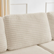 Modern Minimalist L Shape Modular Sectional Sofa, Couch