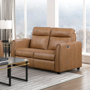 Modern Brown Power Recliner Sofa Set 3pc Sofa Loveseat Chair USB Ports Zero Wall Reclining Design Faux Leather Upholstery Furniture