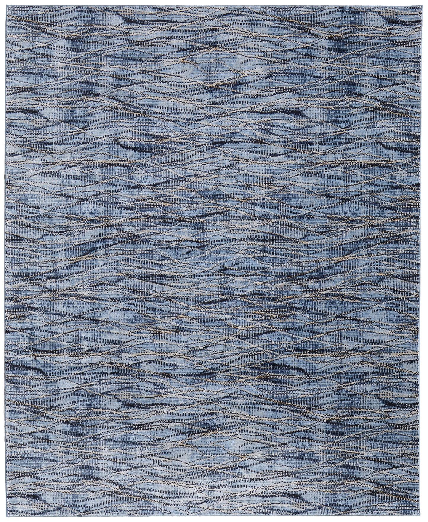 Sonora Modern Abstract, Blue/Ivory/Tan