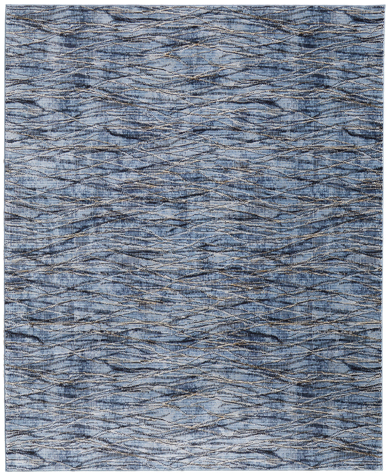 Sonora Modern Abstract, Blue/Ivory/Tan