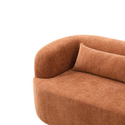 [NEW]86' Chenille Boneless Couch, Upholstered Sofa with Pillows, No Assembly Curved Cloud Couch with High-Density Foam, 3-Seater Luxury Modern Compressed Sofa for Living Room&Apartment