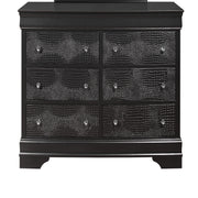 Shaker - 5 Pieces Bedroom Set With Crystal Inspired Tufted Headboard And LED Lighting