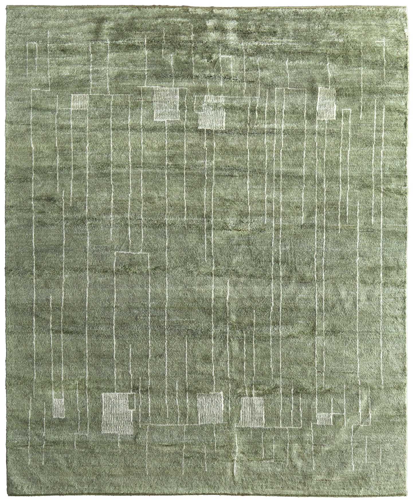 Agape Modern Abstract, Green/Ivory