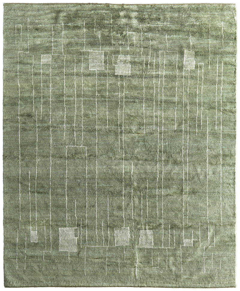 Agape Modern Abstract, Green/Ivory
