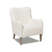 Nimbus - Curved Accent Chair - Ivory White