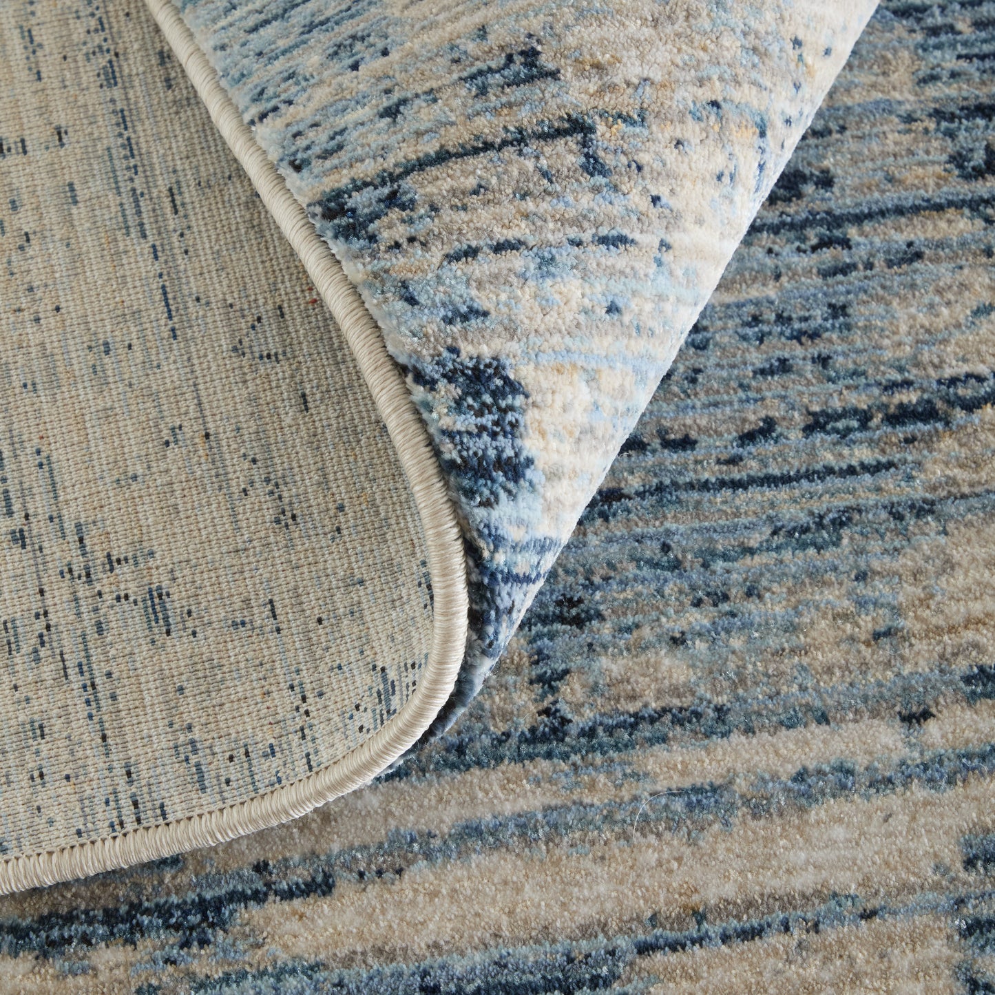 Sonora Modern Abstract, Blue/Ivory/Gray