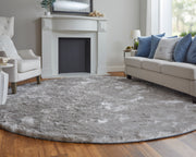 Indochine Modern Solid, Gray/Silver