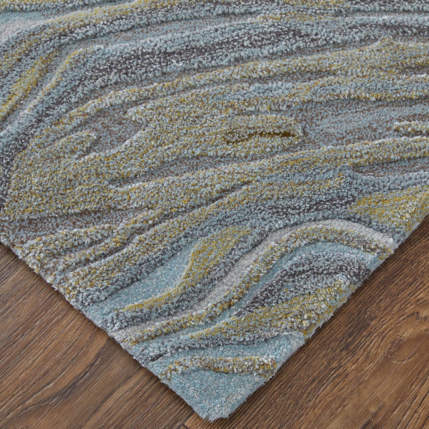 Kawai Modern Abstract, Blue/Green/Gray