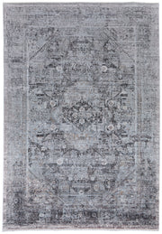 Sarrant Transitional Medallion, Gray/Silver/Ivory