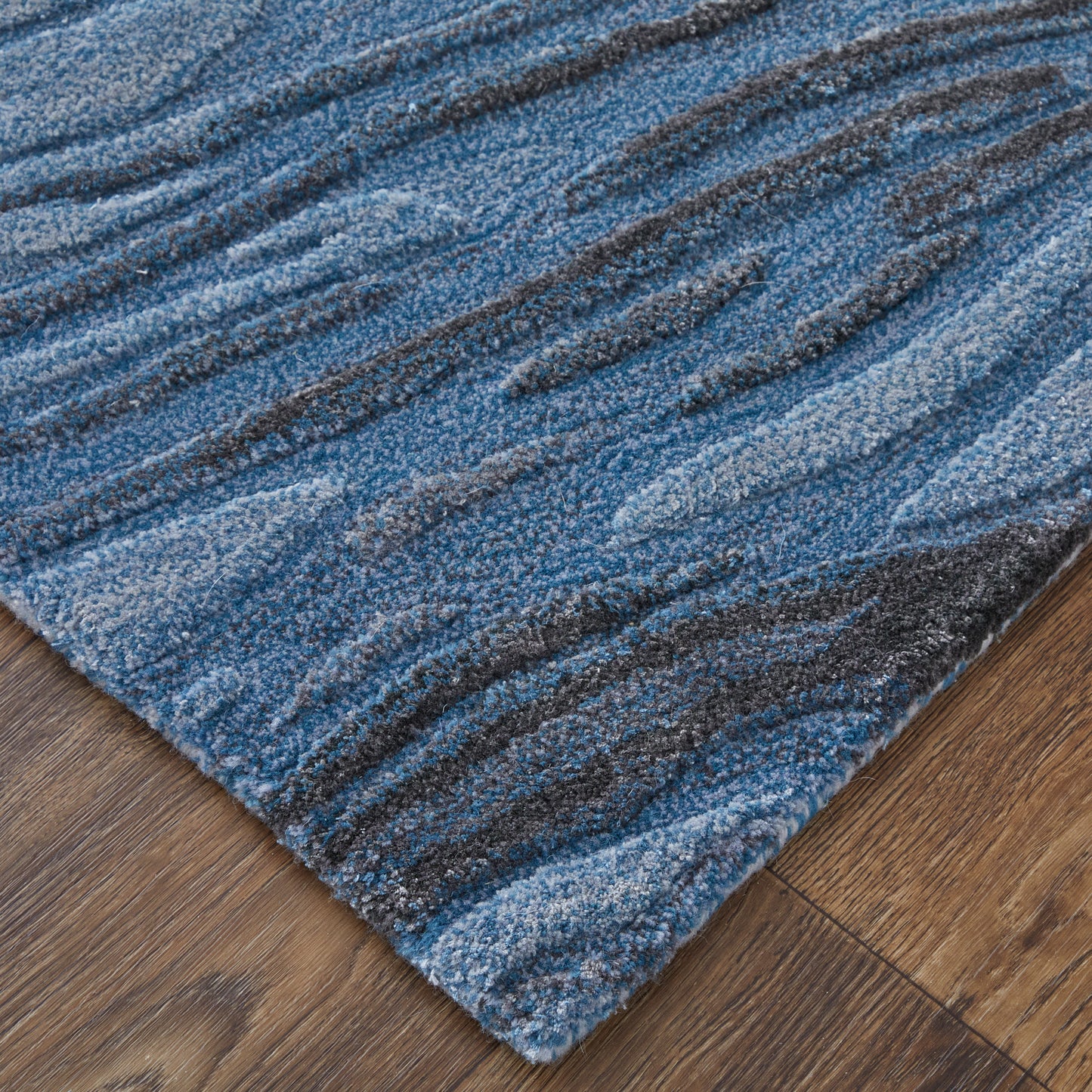 Kawai Modern Abstract, Blue/Black/Gray