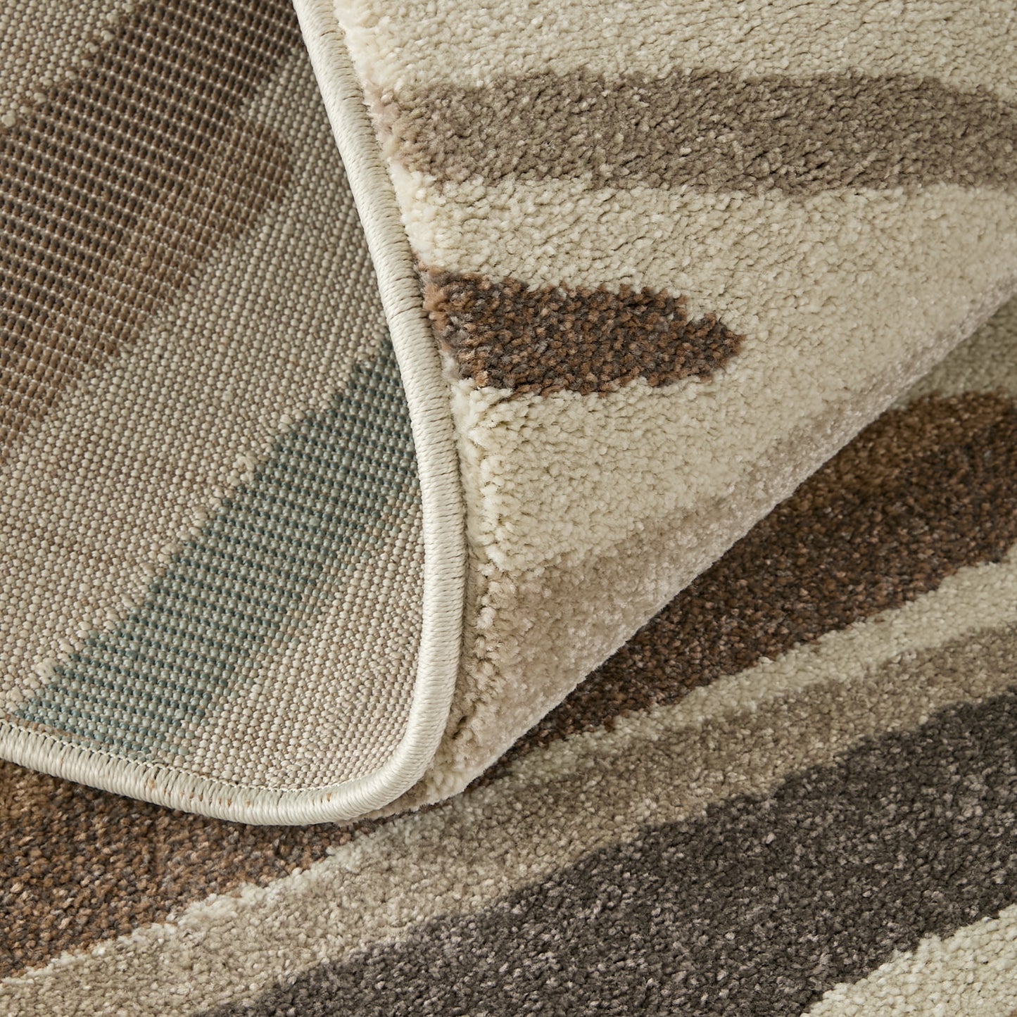 Eden Modern Abstract, Ivory/Brown/Blue