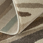 Eden Modern Abstract, Ivory/Brown/Blue