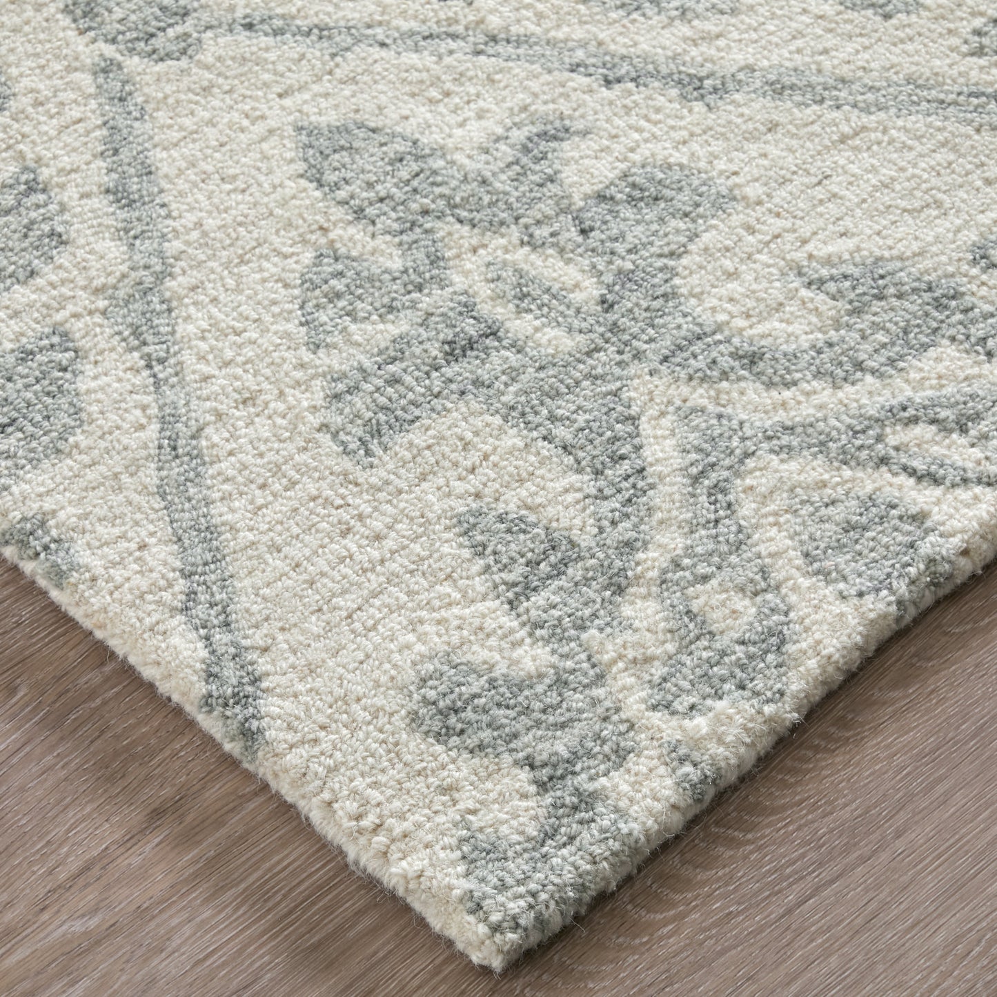 Belfort Traditional Floral & Botanical, Ivory/Gray