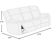 Modern Living Room Set With Pillow Arms