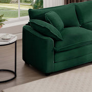Modern Classic Fabric Single Chair Deep Seat Sofa With Pillow